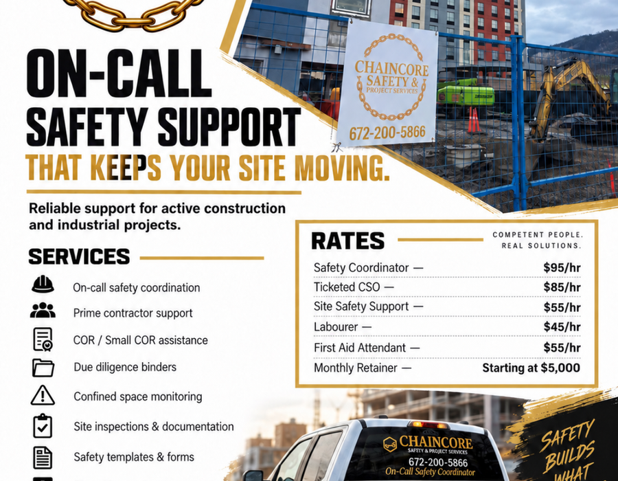 ChainCore Safety team on a BC construction project
