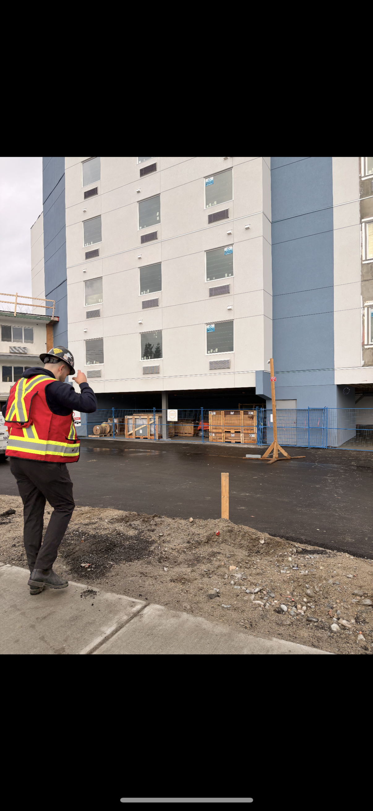 ChainCore safety officer on active BC construction site
